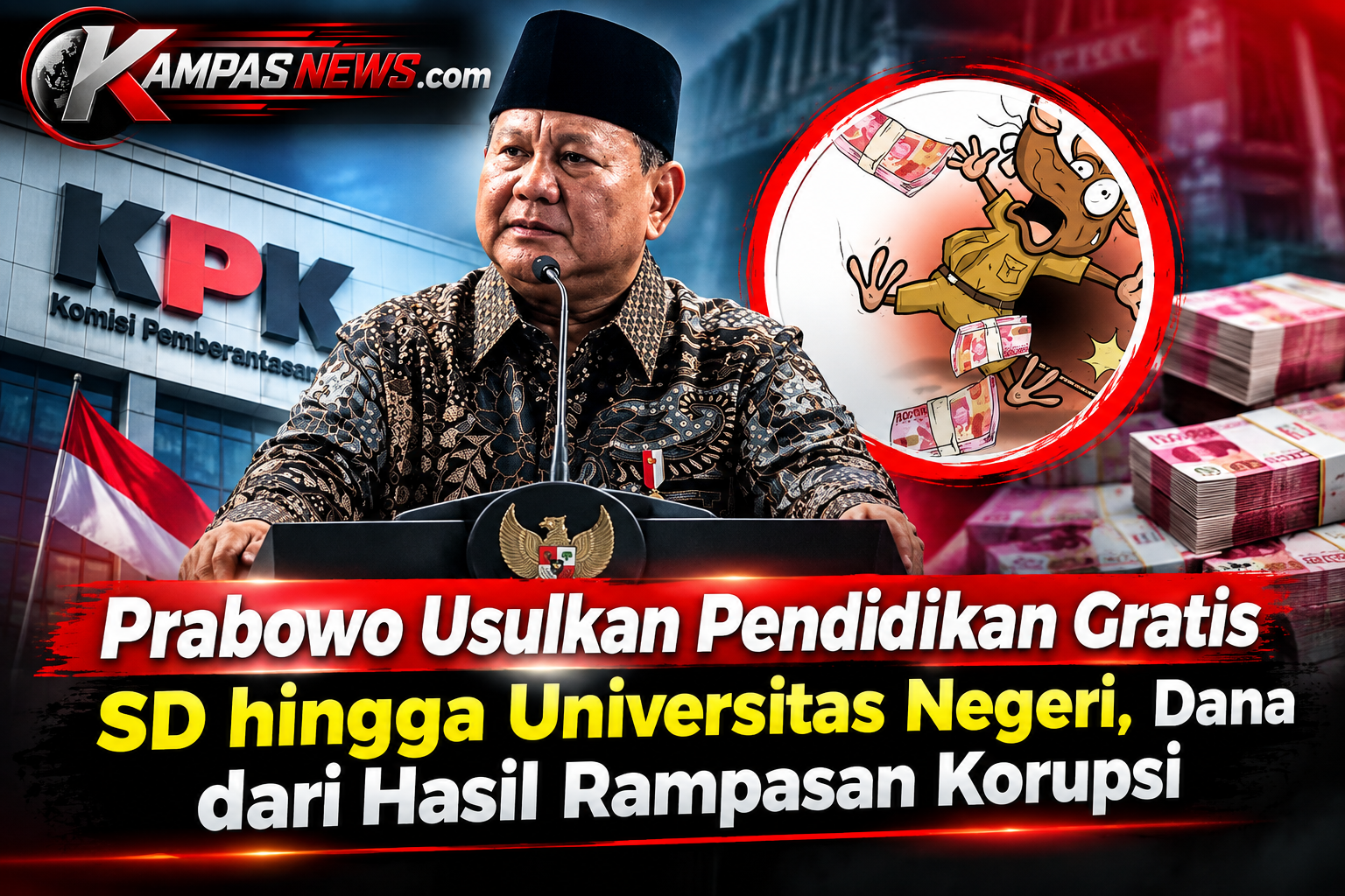 Prabowo Usulkan Pendidikan Gratis, Dari SD Samapi Universitas Negeri